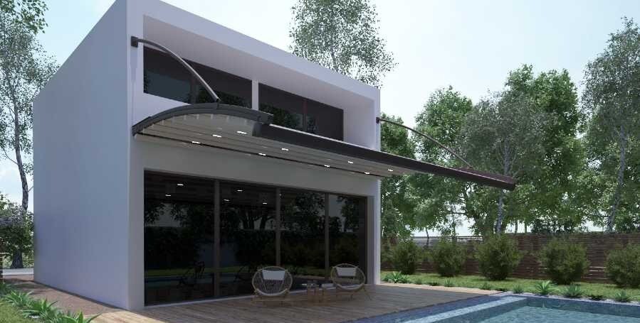 BOSSO Classic pergola függesztett kivitelben, modern vonalvezetéssel