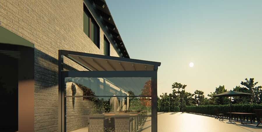 JUNIPER Classic pergola szabadon állva, négy oszloplábon